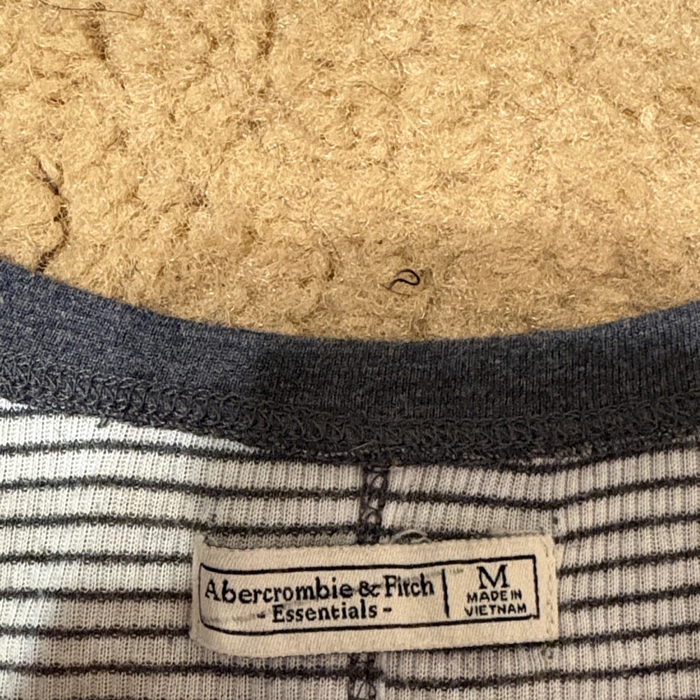 Abercrombie & Fitch Striped Long Sleeve Henley - Picture 2 of 2